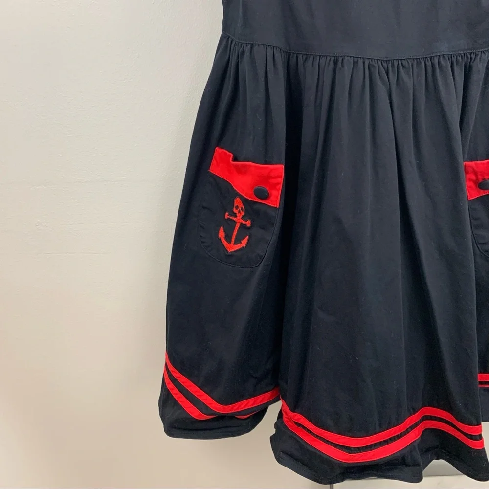 Hell Bunny Vixen Jester Sailor Pin Up Dress - Picture 4 of 10